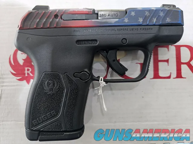 Ruger LCP Max Blued, Cerakote American Flag .380Acp 10+1