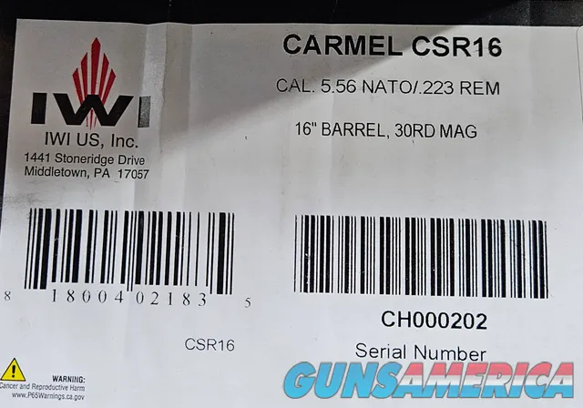 IWI - Israel Weapon Industries Carmel 818004021835 Img-3