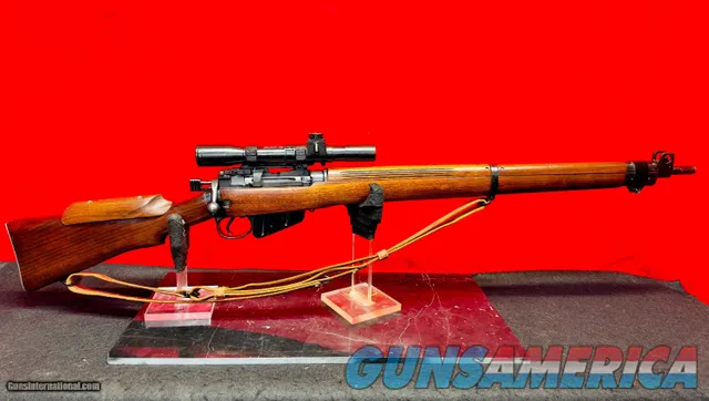 WORLD CLASS! ORIGINAL 1944 WW2 British BSA/H&H No. 4 MkI (T) Enfield Sniper Rifle! CRYSTAL CLEAR No. 32 Mk II scope & sling! 