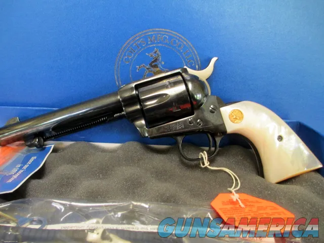 COLT SAA IN DISCONTINUED 32-20 CALIBER. FULL BLUE WITH GENUINE PEARL GRIPS