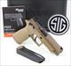 Sig P320 M17 U.S. Army 9mm 17rd SigLite NS FDE *NEW* Free Shipping