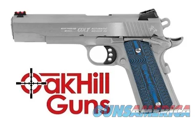 Colt Competition Series 70 Government .45 acp Stainless 5" FO G10 O1070CCS *NEW*