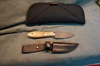 Horsehead Creek Custom Damascus Knife with Bighorn handle Img-1