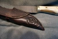 Horsehead Creek Custom Damascus Knife with Bighorn handle Img-6