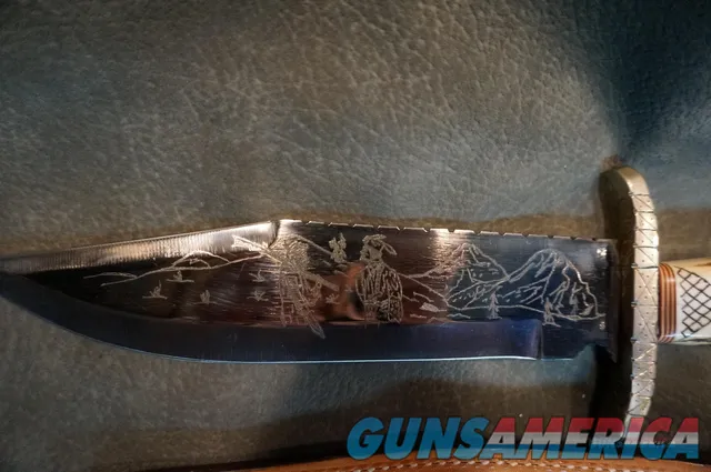 Tommy Sumner Custom Engraved Bowie Knife Img-4