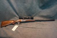 Belgium Side by Side Double Rifle 450 Alaskan w/ammo and dies Img-1