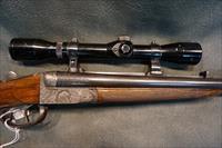 Belgium Side by Side Double Rifle 450 Alaskan w/ammo and dies Img-2