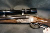 Belgium Side by Side Double Rifle 450 Alaskan w/ammo and dies Img-6