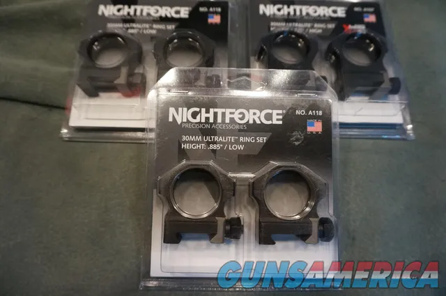 Night Force 30mm Ultralite ring sets Img-3