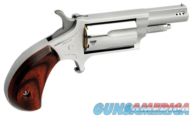 North American Arms Mini-Revolver 22 LR or 22 WMR, 1.13" Barrel, 5-Round Stainless NEW (22MSC)
