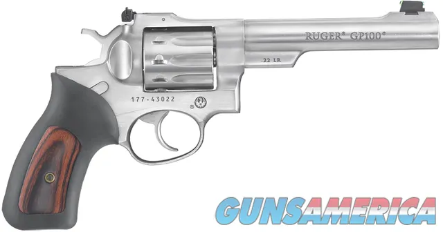 Ruger GP100 22lr, 10 Round, 5.5" Satin Stainless NEW (1757)