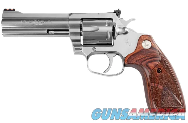 Colt King Cobra Target 357 Mag 6-Round 4.25" Stainless with Altamont Wood Grips NEW (KCOBRASB4TS)