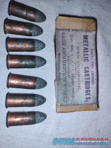 Spencer 50-56 Ammunition, Civil War vintage