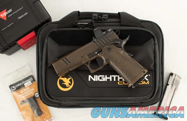 NIGHTHAWK TRS COMMANDER 9MM – USED, BATTLE WORN FDE, RMR, vintage firearms inc