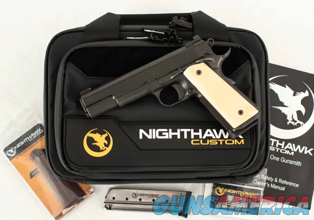 Nighthawk Classic Government 9mm-DLC, MAMMOTH IVORY GRIPS, vintage firearms inc