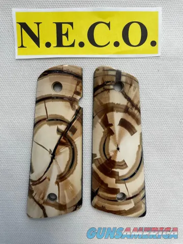 CROSS CUT MAMMOTH IVORY 1911 PISTOL GRIPS