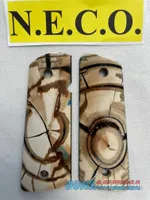 CROSS CUT MAMMOTH IVORY 1911 PISTOL GRIPS