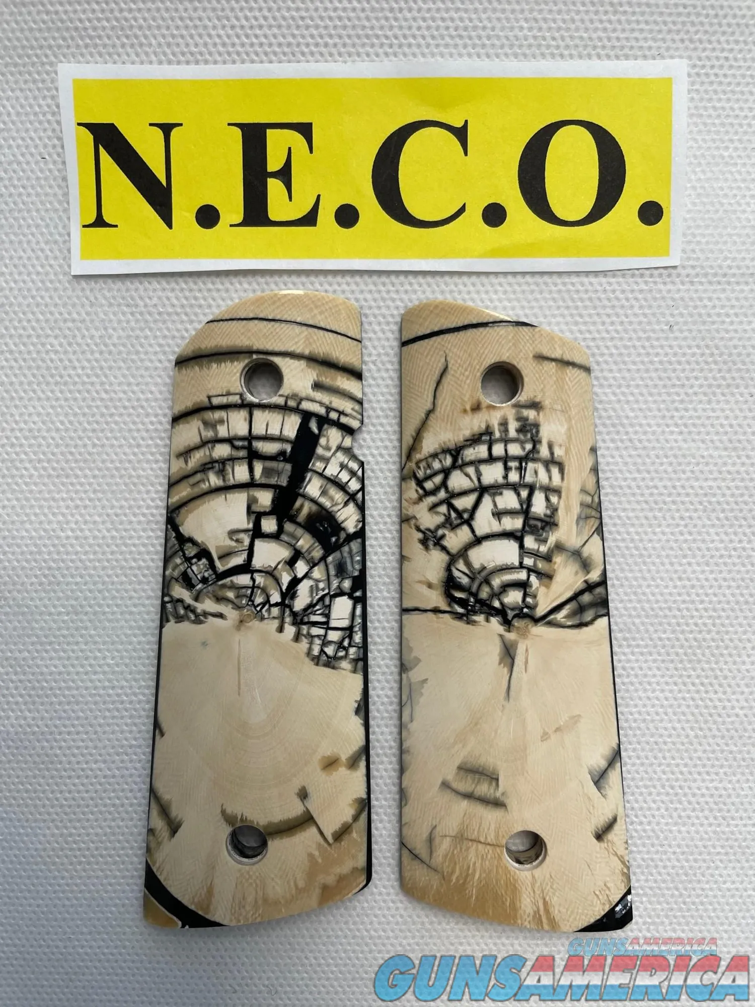CROSS CUT MAMMOTH IVORY 1911 PISTOL GRIP