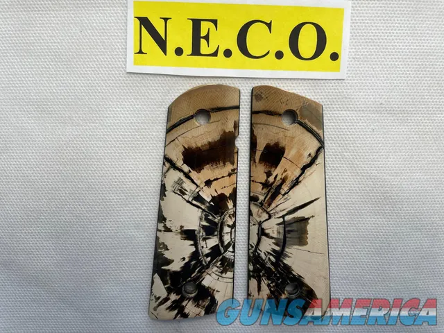 CROSS CUT MAMMOTH IVORY 1911 PISTOL GRIPS