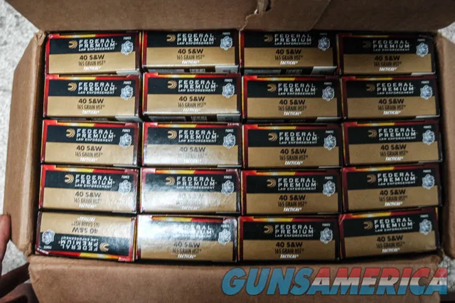 Federal 40 S&W 165 Grain HST JHP Tactical 1000 Rounds