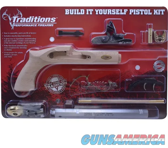 Traditions Trapper Flintlock Pistol Kit .50 Caliber 9.75" KPC50902