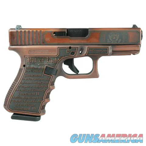 Glock G19 Gen 3 Trump 2024 9mm Luger 4.02" Distressed Red 15 Rds GLPI19502T24R