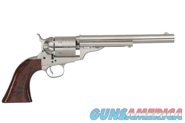 Taylor's &amp; Co. 1860 Army Open Top .38 Special 7.5" Nickel Walnut 550697