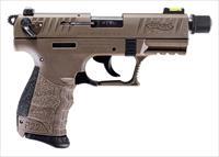 Walther P22 Q Tactical FDE .22 LR 3.42" Threaded 10 Rds 512.07.53