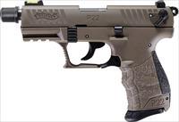 Walther P22 Q Tactical FDE .22 LR 3.42" Threaded 10 Rds 512.07.53