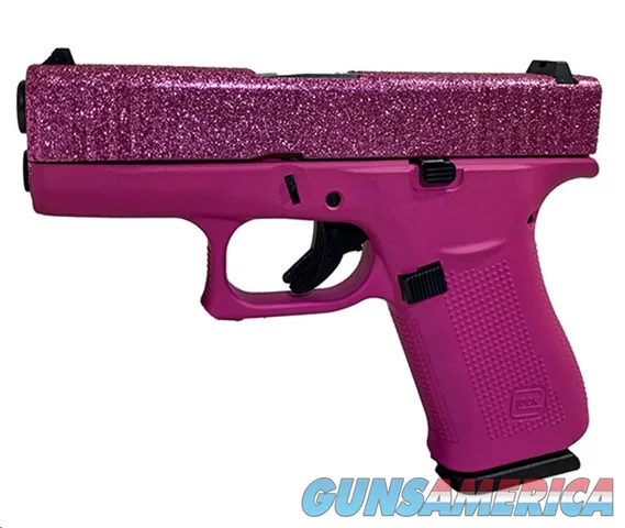 Glock G43X Crush Glitter Gunz Pink 9mm Luger 3.41" PX4350201CRGG