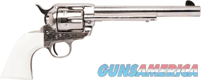 Cimarron Frontier .45 LC 7.5" Nickel Engraved Ivory Grip 6 Rds PP415LNI