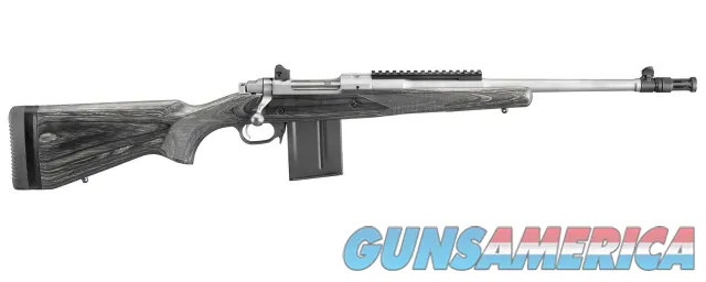 Ruger Gunsite Scout .308 Win 18.7" Stainless MB 10 Rds Black Laminate 6822