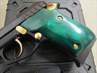 Taurus PT22 Blued with Gold Accents Green Grips .22 LR Img-4