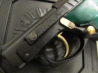 Taurus PT22 Blued with Gold Accents Green Grips .22 LR Img-6