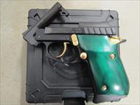 Taurus PT22 Blued with Gold Accents Green Grips .22 LR Img-7