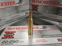 200 Rounds Winchester Super X 55 Gr PP .22-250 REM Img-2