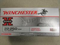 200 Rounds Winchester Super X 55 Gr PP .22-250 REM Img-5