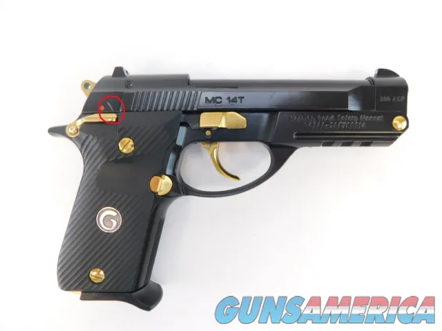 EAA Girsan MC14T Trade Show Gun .380 ACP 4.5" Black / Gold Z390875