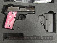 Sig Sauer P238 Engraved with Pink Pearl Grips .380 ACP 238-380-BSS-ESP Img-1