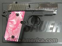 Sig Sauer P238 Engraved with Pink Pearl Grips .380 ACP 238-380-BSS-ESP Img-8