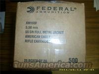  Federal 5.56mm 55 Gr. MC Boat Tail 500 Rounds  Img-1