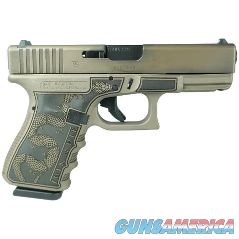 Glock G19 Gen 3 Revolution Engraved Colonial Brown 9mm 4.02" GLPI19502REV