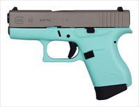 Glock G43 Gen3 Eggshell Blue/SS 9mm 3.39" PI4350201EBSS 