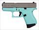 Glock G43 Gen3 Eggshell Blue/SS 9mm 3.39" PI4350201EBSS 