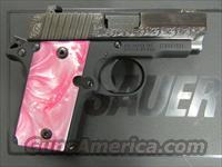Sig Sauer P238 Engraved with Pink Pearl Grips .380 ACP 