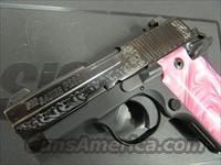 Sig Sauer P238 Engraved with Pink Pearl Grips .380 ACP 