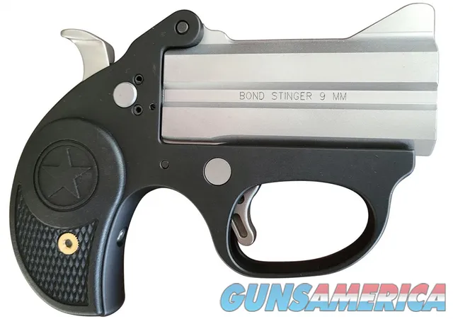 Bond Arms Stinger 9mm 3" Matte Stainless / Black Derringer BASL9MM