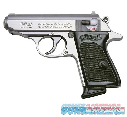 Walther PPK .380 ACP 3.3" Stainless 6 Rds 4796001