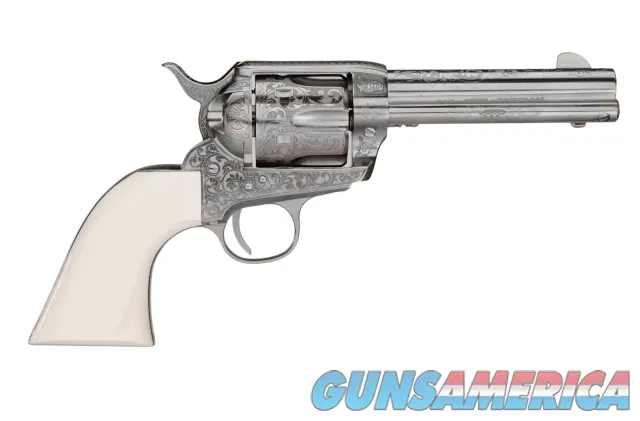 Taylor's &amp; Co.1873 Outlaw Legacy .357 Mag Nickel Engraved 4.75" 200058