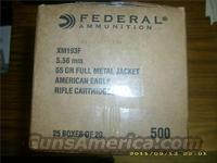 Federal 5.56 mm 55 Gr. MC Boat Tail 500 Rounds  Img-1